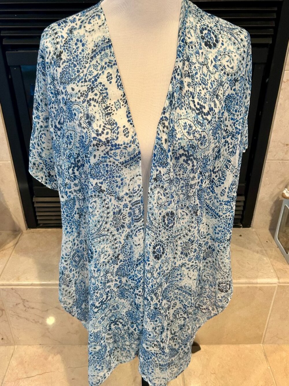 Jessica McClintock Paisley Accented Swimsuit Cover-up. OS